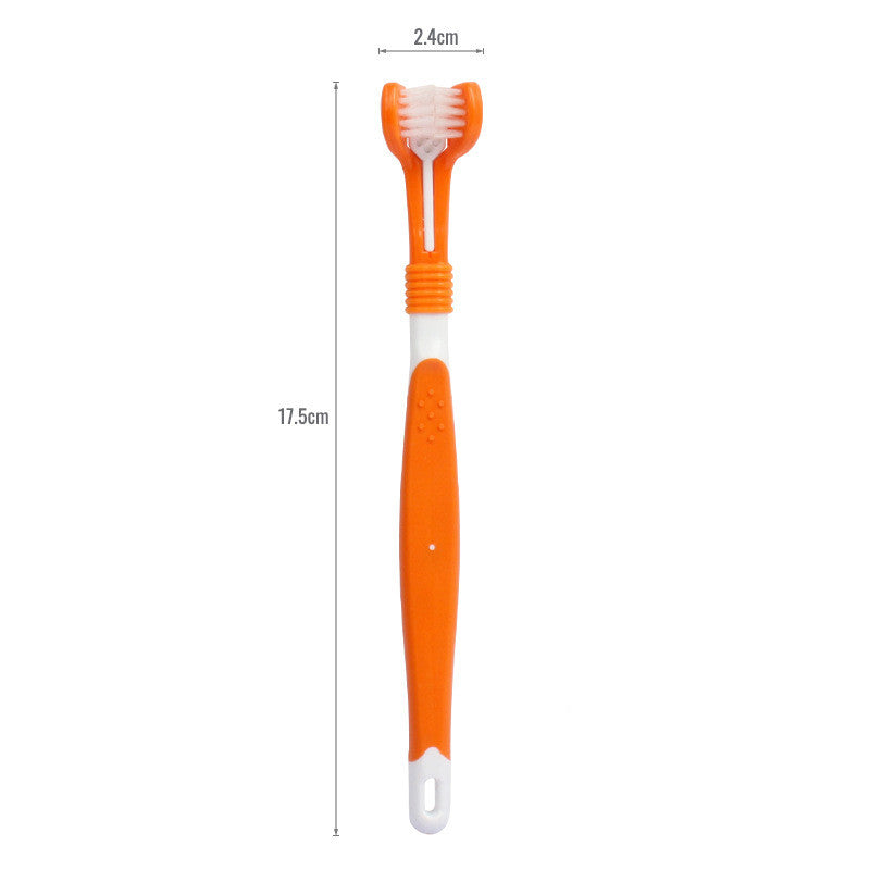 PetKind™ TripleClean – 3-Sided Toothbrush for Dogs & Cats