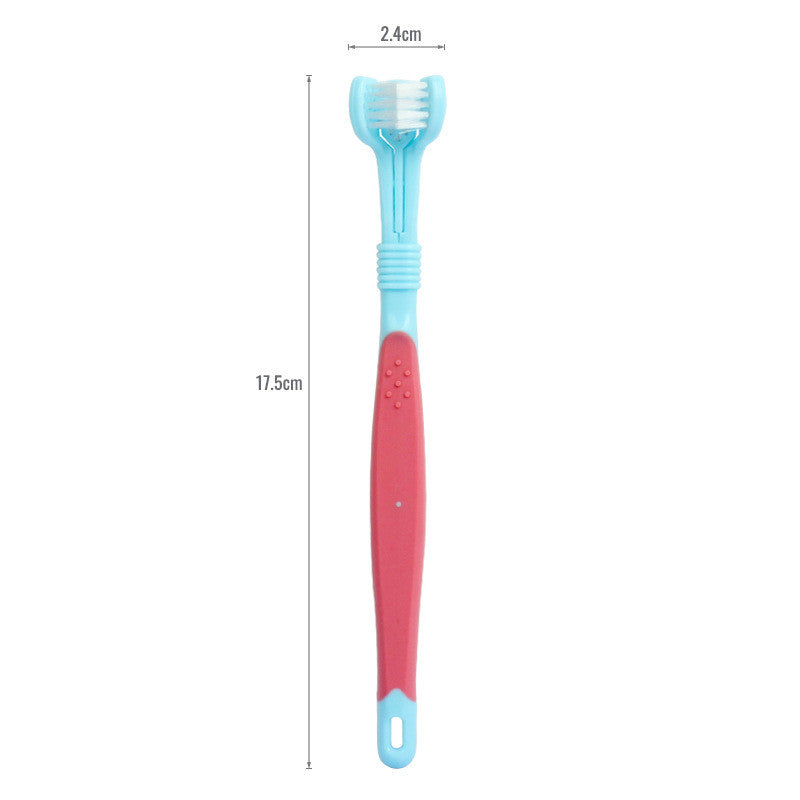 PetKind™ TripleClean – 3-Sided Toothbrush for Dogs & Cats
