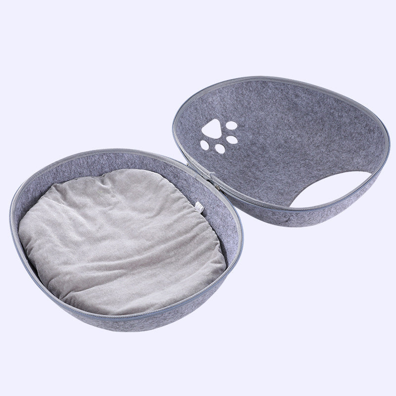PetKind™ Eggshell Felt Cat Bed