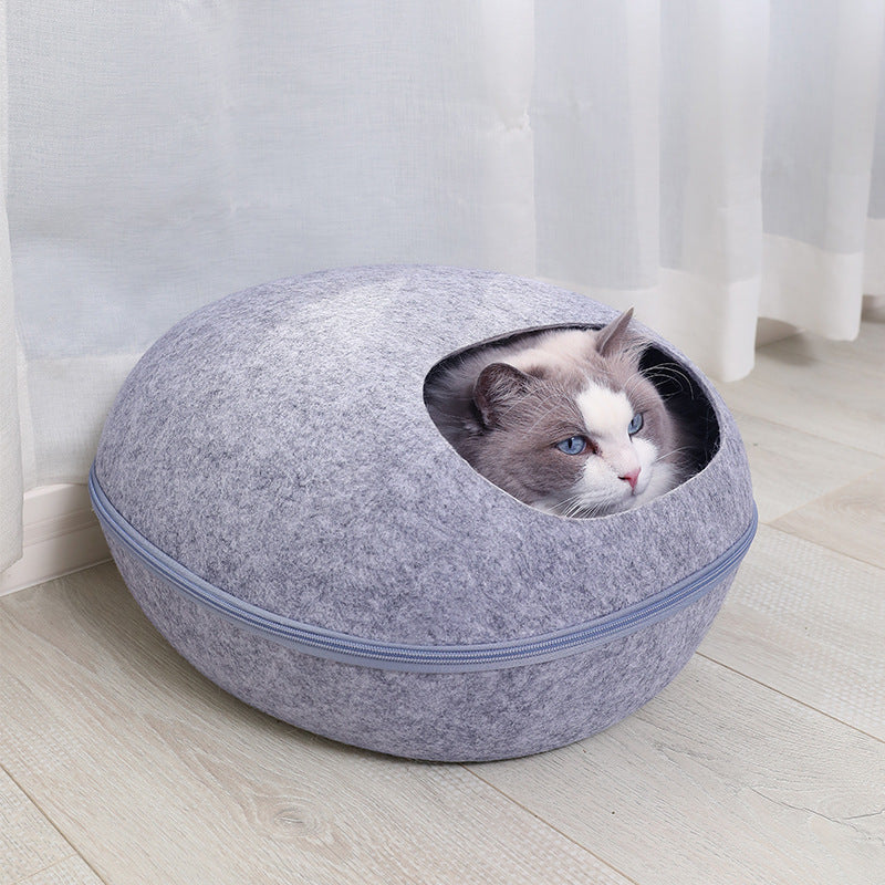 PetKind™ Eggshell Felt Cat Bed